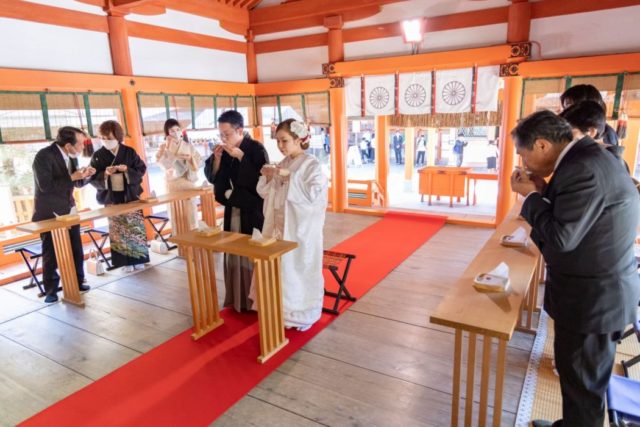 神社挙式,神前式,香椎宮,挙式,会食会,少人数披露宴,ホテルウェディング